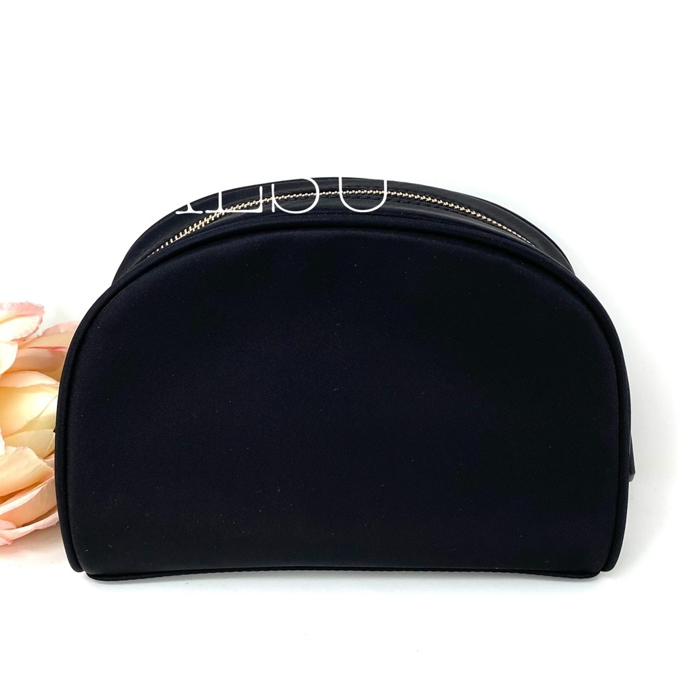 Kate ♠️Spade Medium Dome Cosmetic Canvas Bag Black - Picture 4 of 7